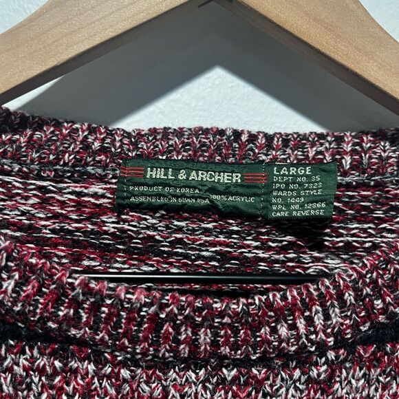 Hill & Archer Vintage Knit Crewneck Sweater L Product of Korea - Picture 3 of 5